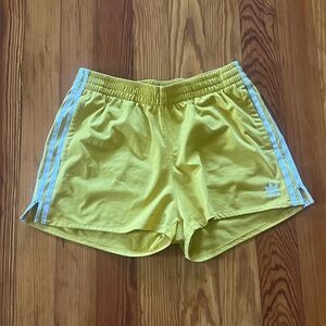 Women’s yellow Adidas shorts
